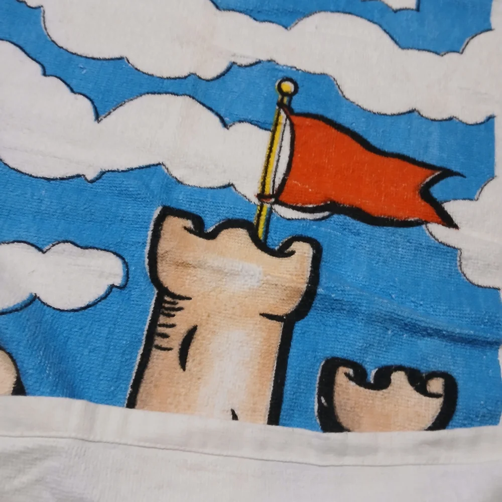 Vintage Kaufman Beaxh Towel Sandcastle
